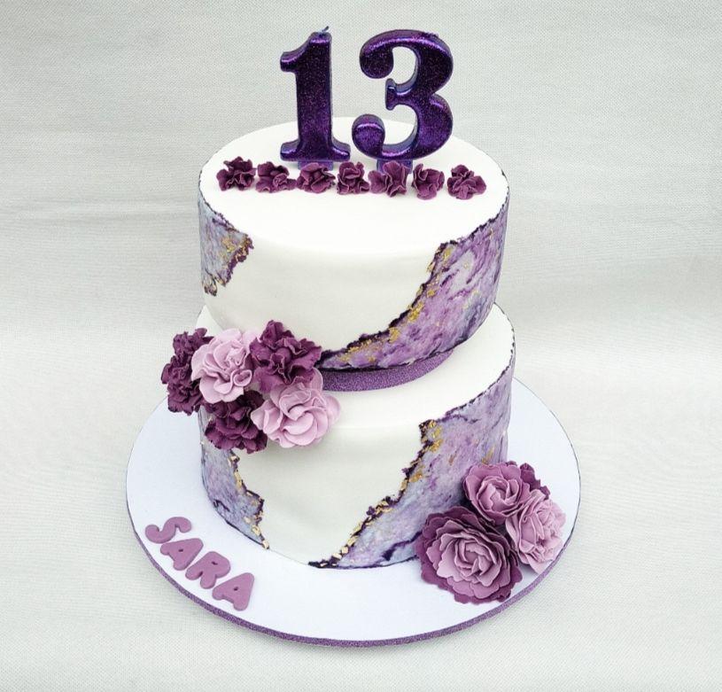 Watercolour Birthday Cake